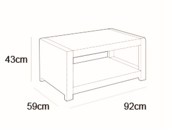 Allibert Monaco Tisch, Tisch, Gartentisch - Dimension, Abmessungen: H 43 cm x L 92 cm x B 59 cm