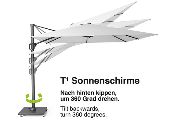 T¹ Neigung: Rückwärtsneigung und 360 Grad Drehung