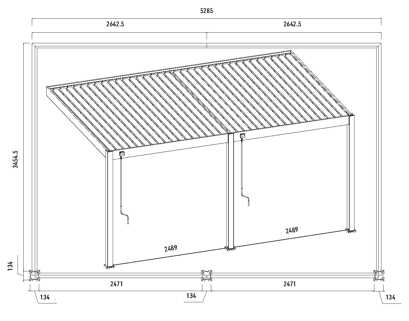 Pavillon Weide Dimension 3,6 x 5,3 M