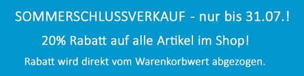 20% Rabatt auf alle Artikel im Shop!
