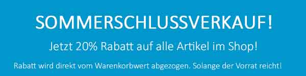 Jetzt 20% auf alle Artikel im Shop sparen!