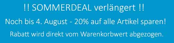 20% Rabatt auf alle Artikel im Shop!