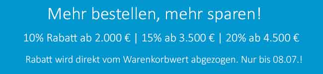 Rabatt-Aktion – Mehr bestellen, mehr sparen!