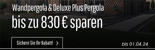 Rabatt Wandpergola & Deluxe Plus Pergola | Heimundgarten24