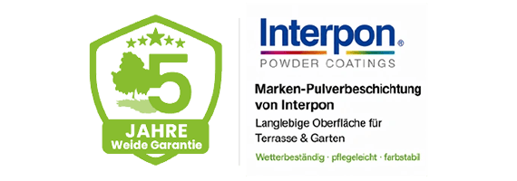 5 Jahre Weide Garantie Logo und TÜV zertifiziert Logo