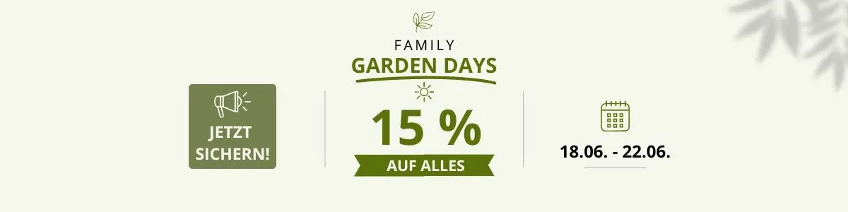15 % Preisvorteil auf alle Artikel sichern – Nur bis 22.06.