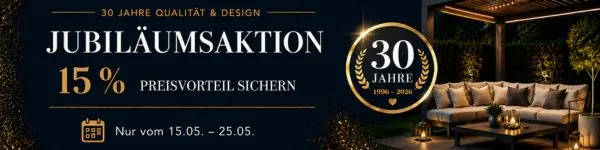 15% Jubiläumsrabatt