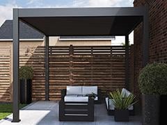 Freistehende Aluminium Pergola 3,6x4 m Weißes Lamellendach Heim und